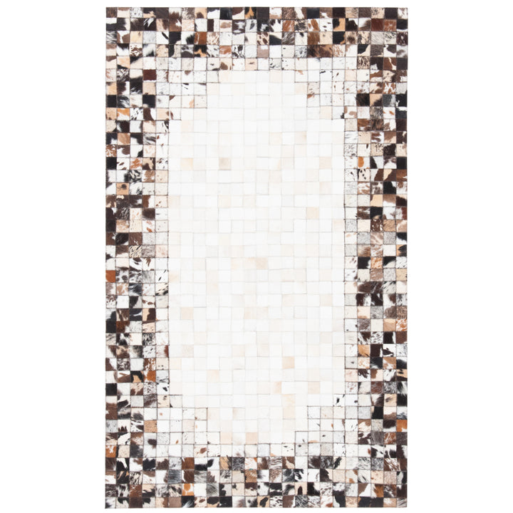 SAFAVIEH Studio Leather STL812B Beige / Brown Rug Image 7