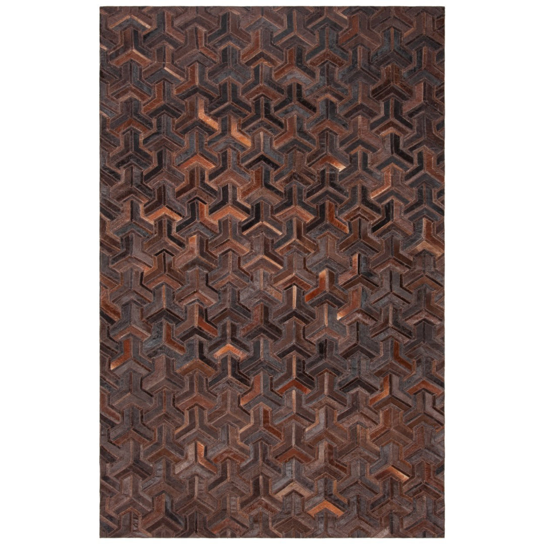 SAFAVIEH Studio Leather STL817T Brown / Light Brown Rug Image 1