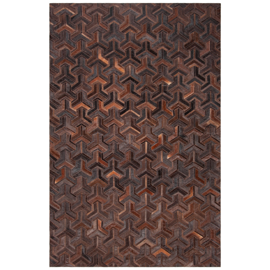 SAFAVIEH Studio Leather STL817T Brown / Light Brown Rug Image 1