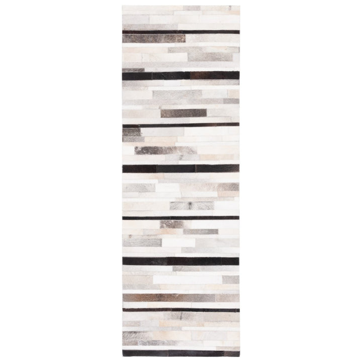 SAFAVIEH Studio Leather STL816A Ivory / Black Rug Image 3