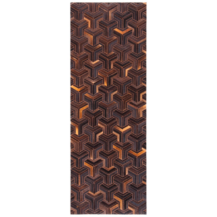 SAFAVIEH Studio Leather STL817T Brown / Light Brown Rug Image 1