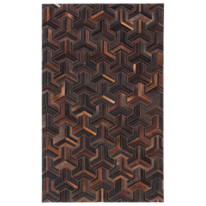 SAFAVIEH Studio Leather STL817T Brown / Light Brown Rug Image 7