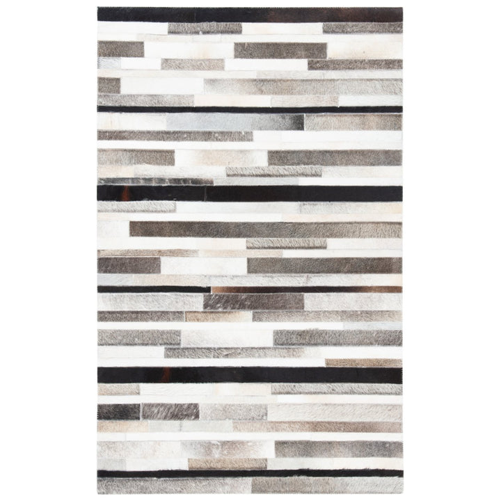 SAFAVIEH Studio Leather STL816A Ivory / Black Rug Image 7