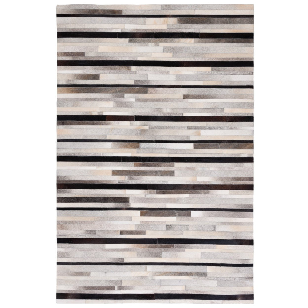 SAFAVIEH Studio Leather STL816A Ivory / Black Rug Image 8