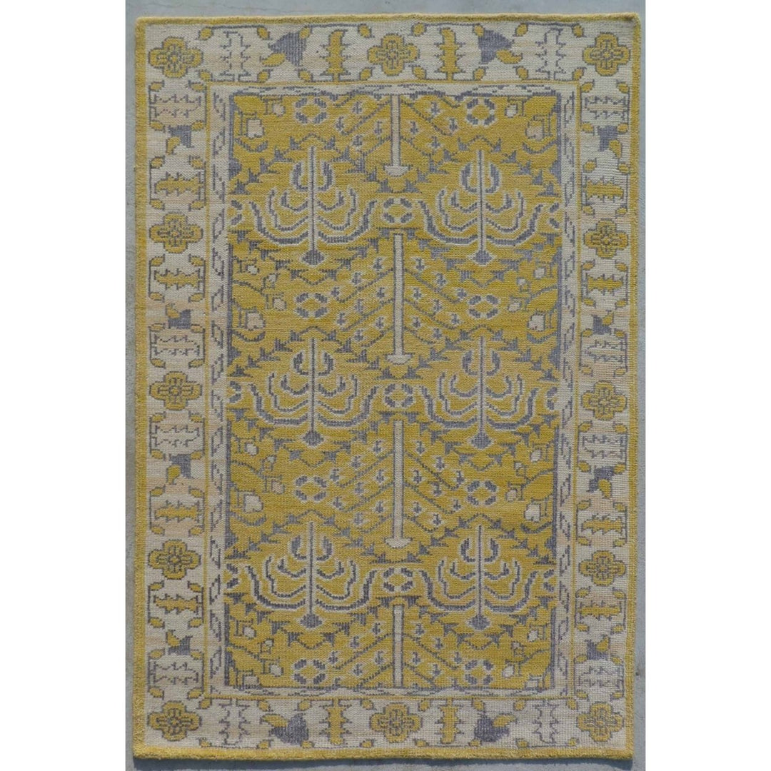 SAFAVIEH Stone Wash STW213A Hand-knotted Yellow Rug Image 1