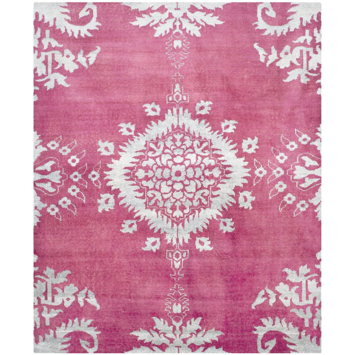 SAFAVIEH Stone Wash STW235C Hand-knotted Fuchsia Rug Image 1