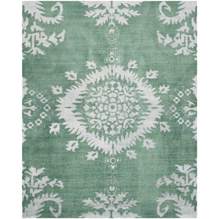 SAFAVIEH Stone Wash STW235D Hand-knotted Emerald Rug Image 1