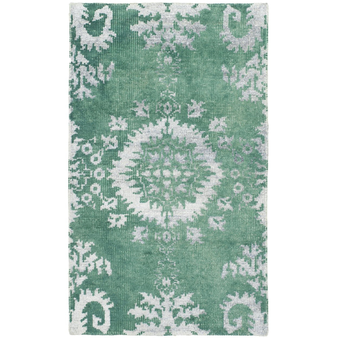 SAFAVIEH Stone Wash STW235D Hand-knotted Emerald Rug Image 5