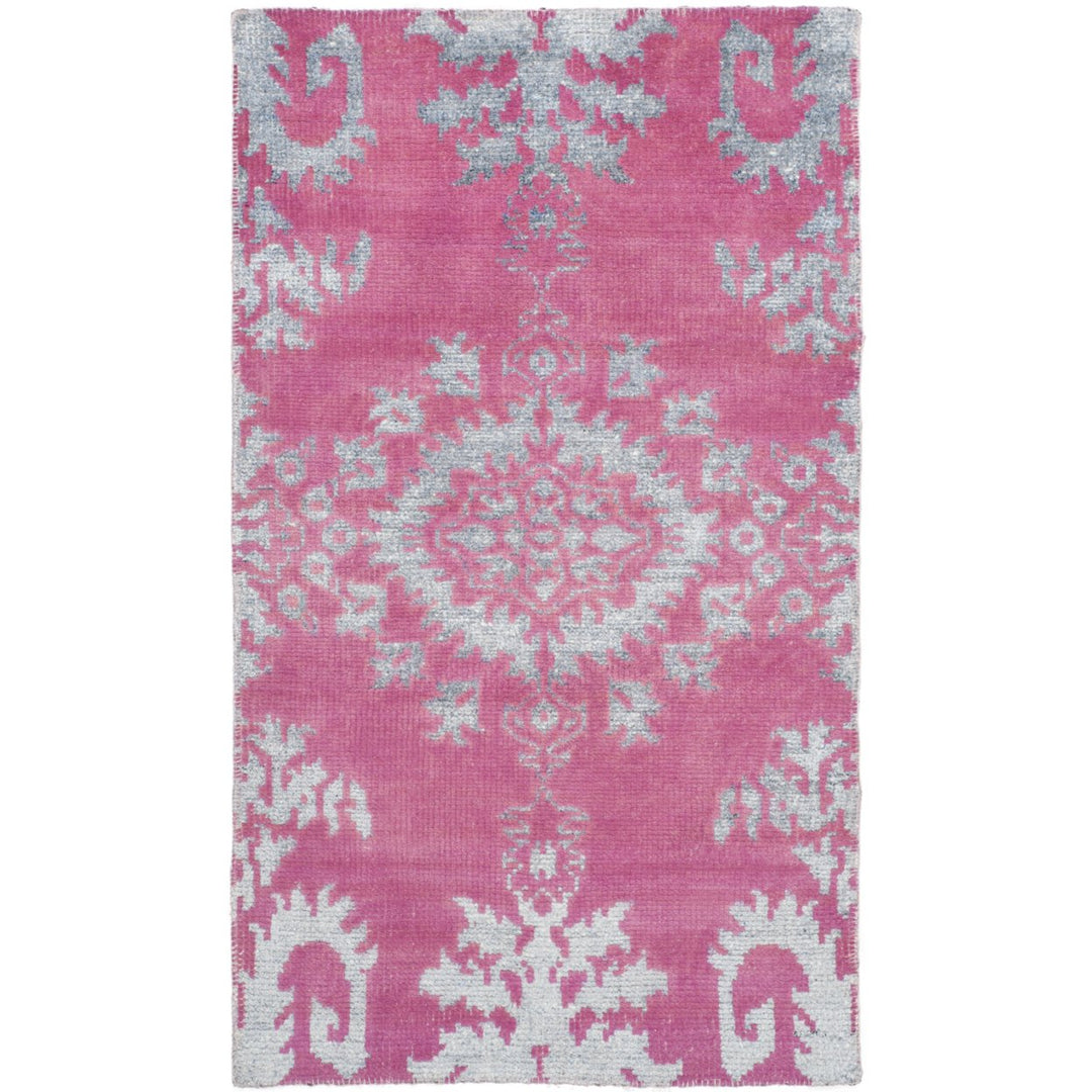 SAFAVIEH Stone Wash STW235C Hand-knotted Fuchsia Rug Image 1