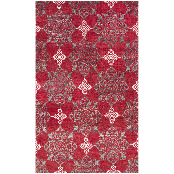 SAFAVIEH Stone Wash STW243A Hand-knotted Red / Ivory Rug Image 4