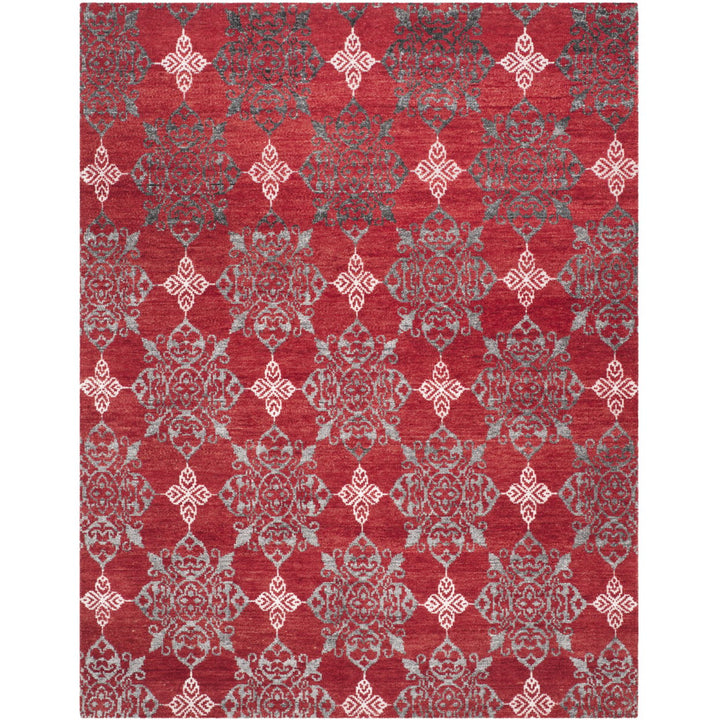 SAFAVIEH Stone Wash STW243A Hand-knotted Red / Ivory Rug Image 1