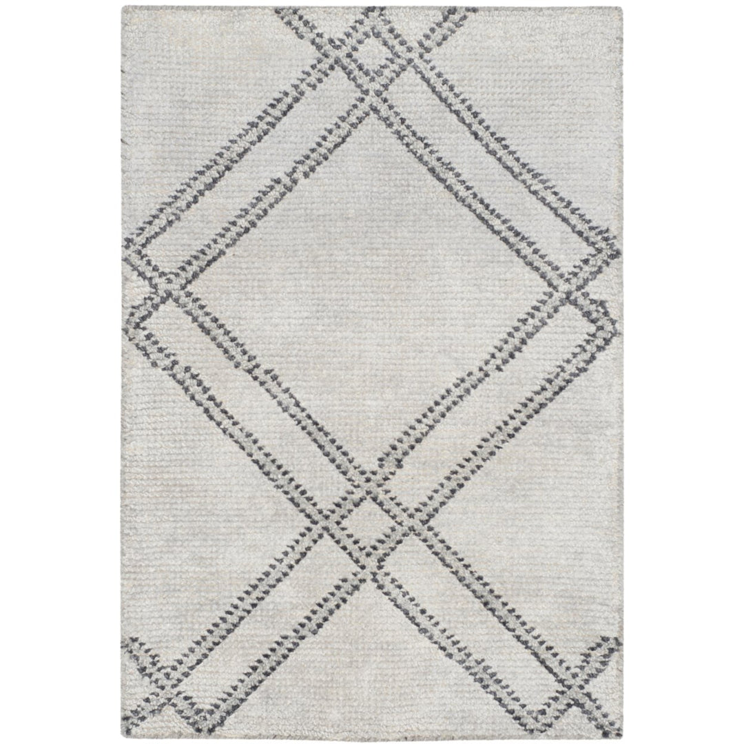 SAFAVIEH Stone Wash STW701C Hand-knotted Steel Grey Rug Image 1