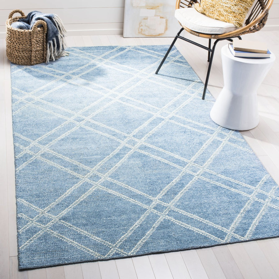 SAFAVIEH Stone Wash STW701D Hand-knotted Deep Blue Rug Image 1