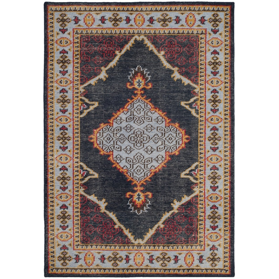 SAFAVIEH Stone Wash STW820A Hand-knotted Blue /Multi Rug Image 1