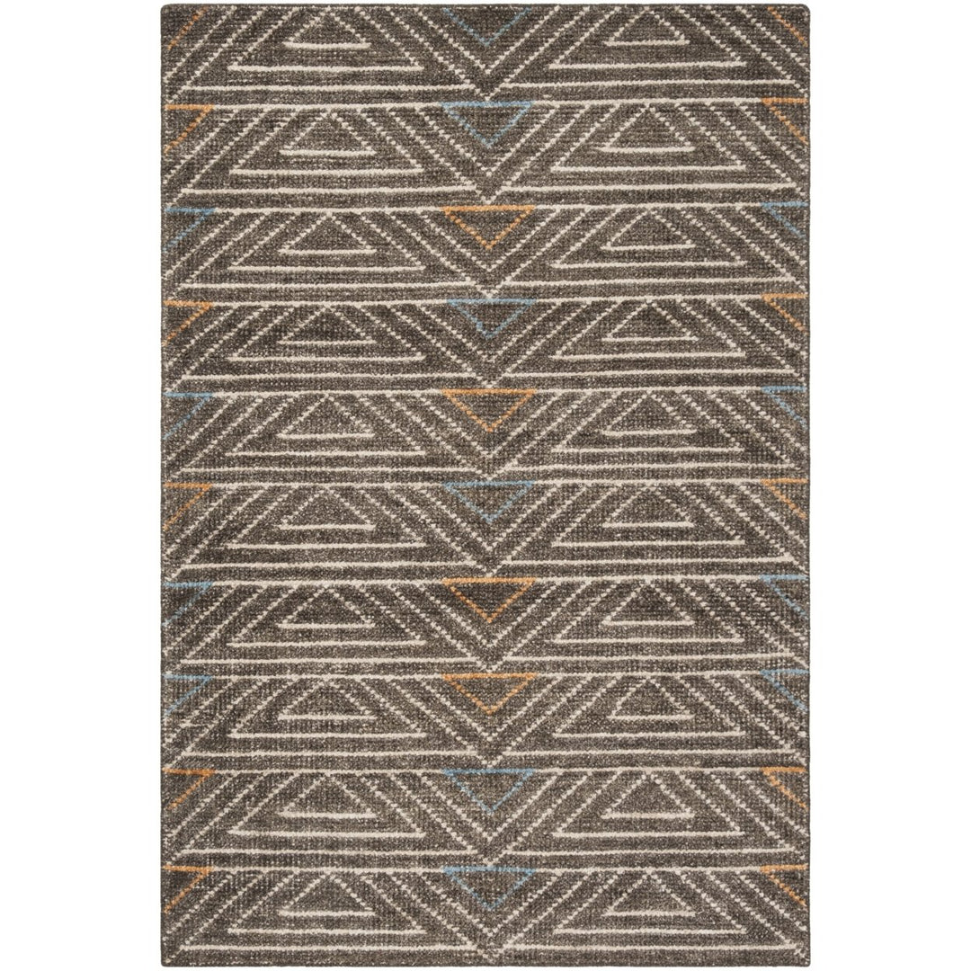 SAFAVIEH Stone Wash STW901A Dark Brown / Multi Rug Image 2