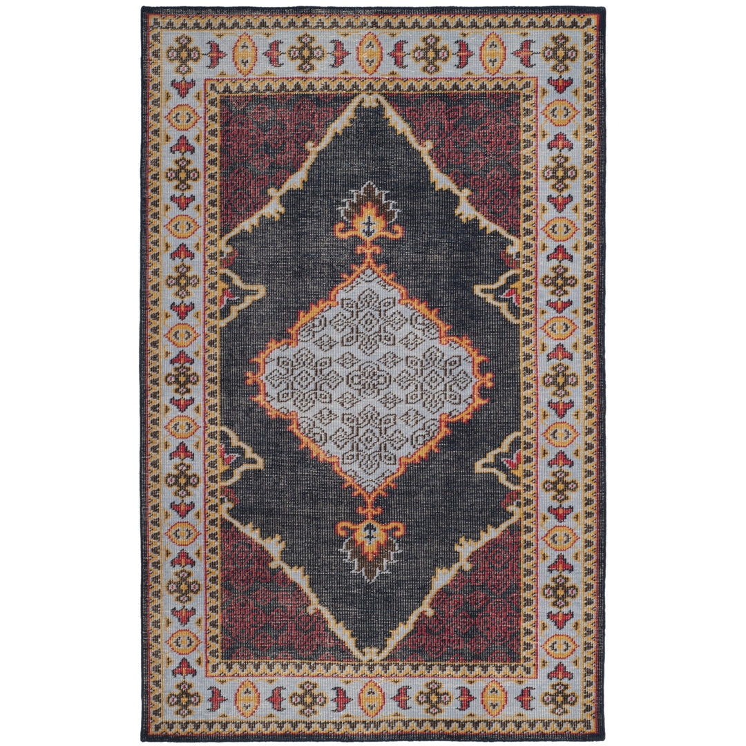 SAFAVIEH Stone Wash STW820A Hand-knotted Blue /Multi Rug Image 4