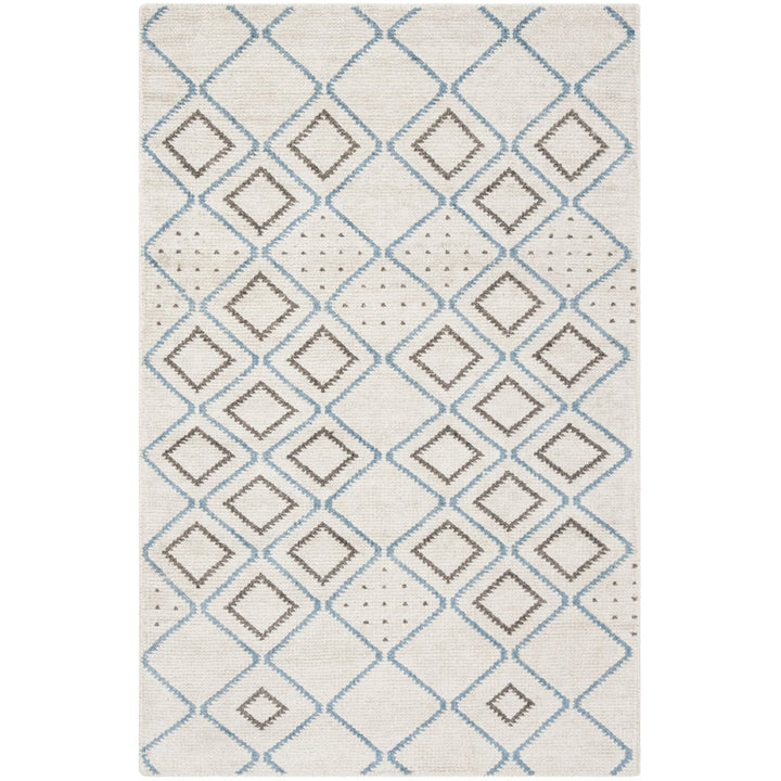 SAFAVIEH Stone Wash STW902A Silver / Blue Rug Image 1