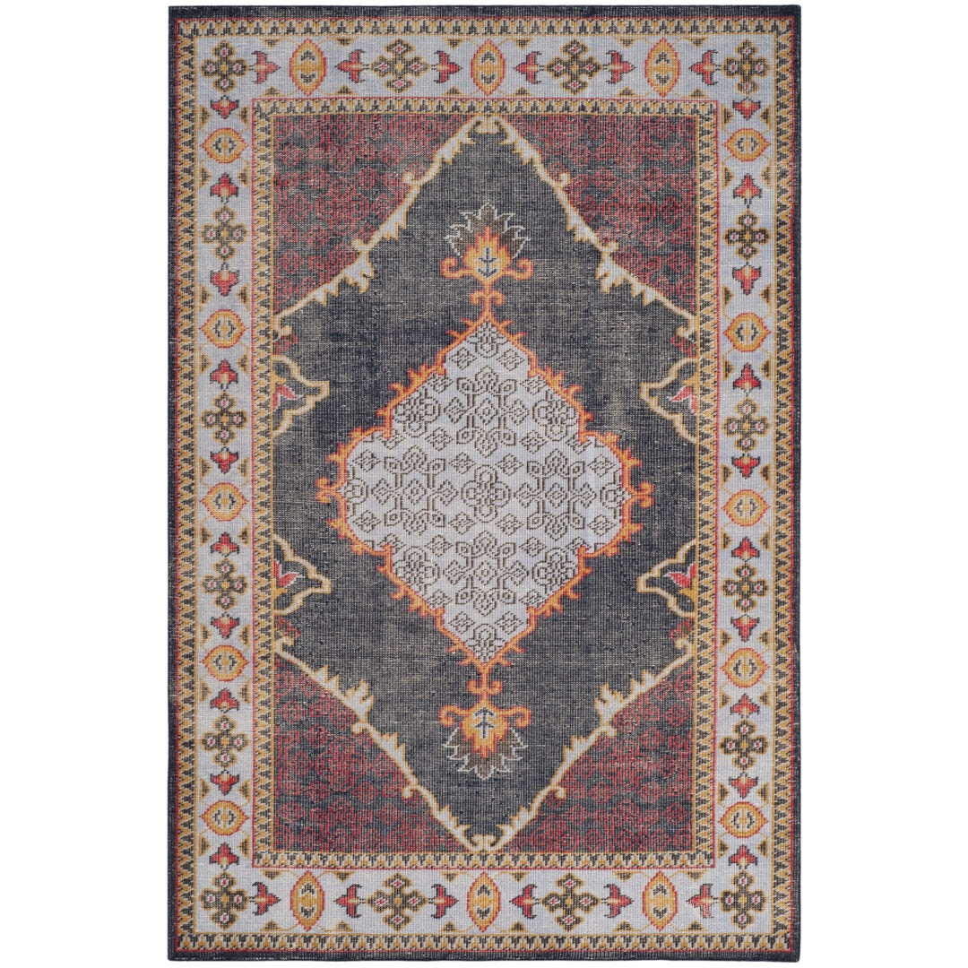 SAFAVIEH Stone Wash STW820A Hand-knotted Blue /Multi Rug Image 5