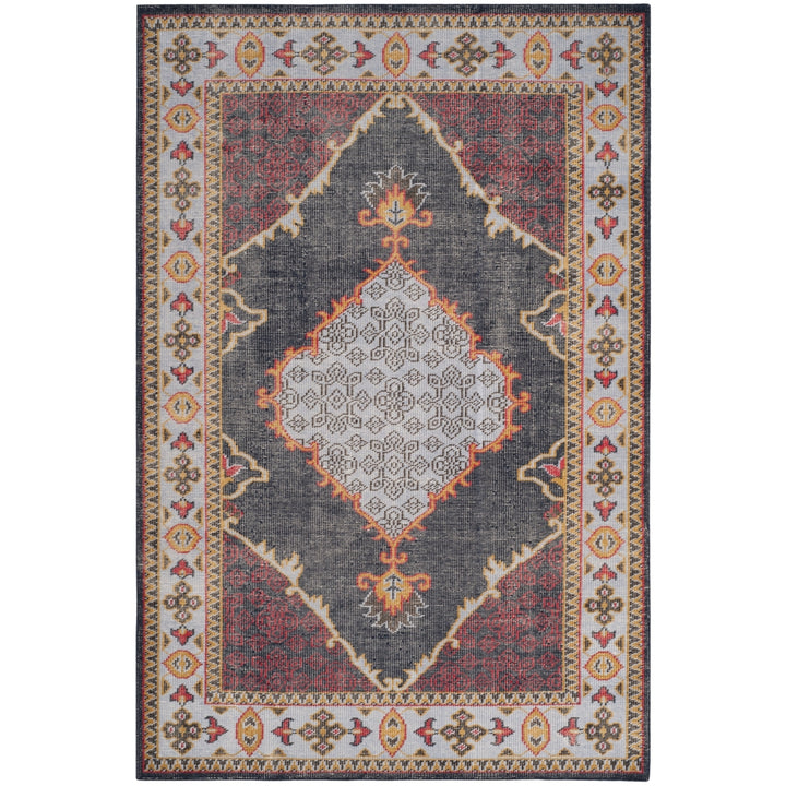 SAFAVIEH Stone Wash STW820A Hand-knotted Blue /Multi Rug Image 5