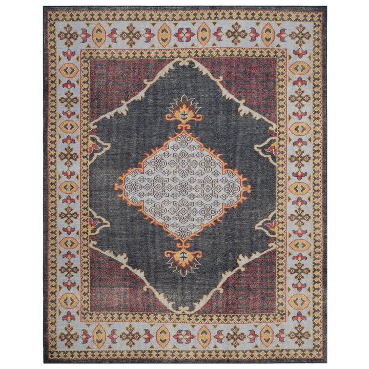 SAFAVIEH Stone Wash STW820A Hand-knotted Blue /Multi Rug Image 6