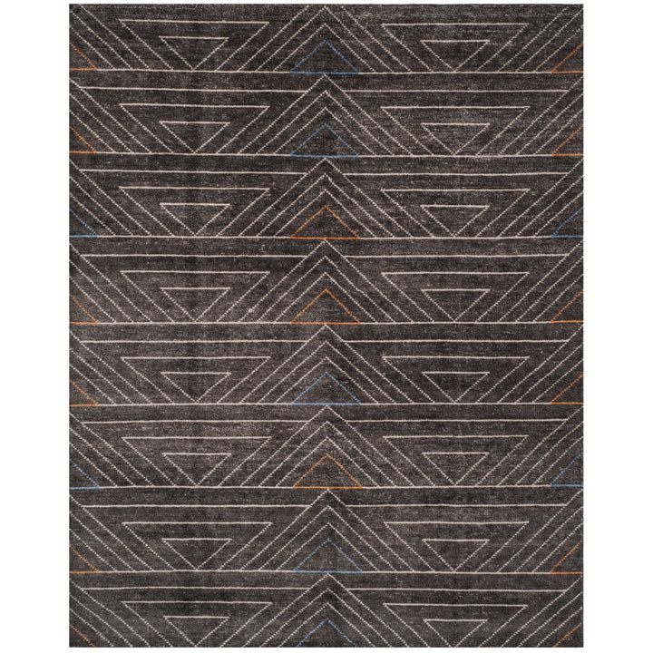 SAFAVIEH Stone Wash STW901A Dark Brown / Multi Rug Image 1