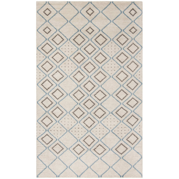 SAFAVIEH Stone Wash STW902A Silver / Blue Rug Image 1