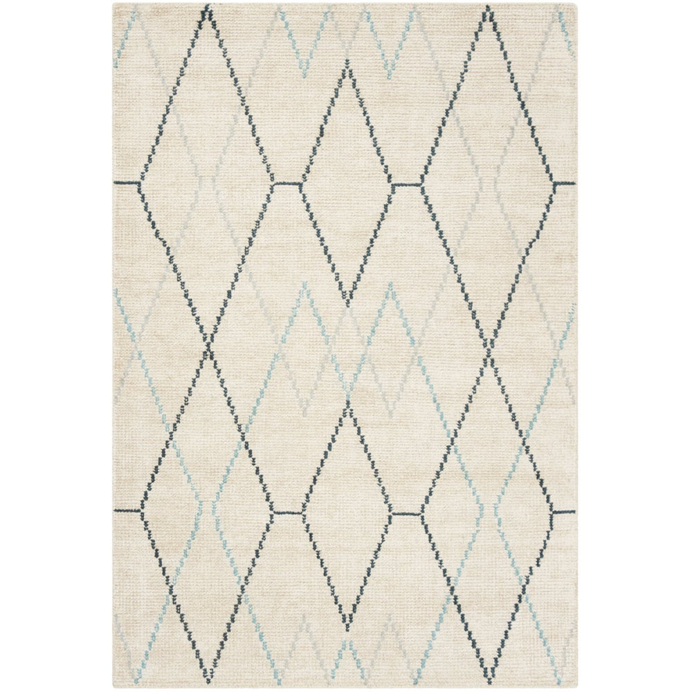 SAFAVIEH Stone Wash STW903A Hand-knotted Ivory /Blue Rug Image 2