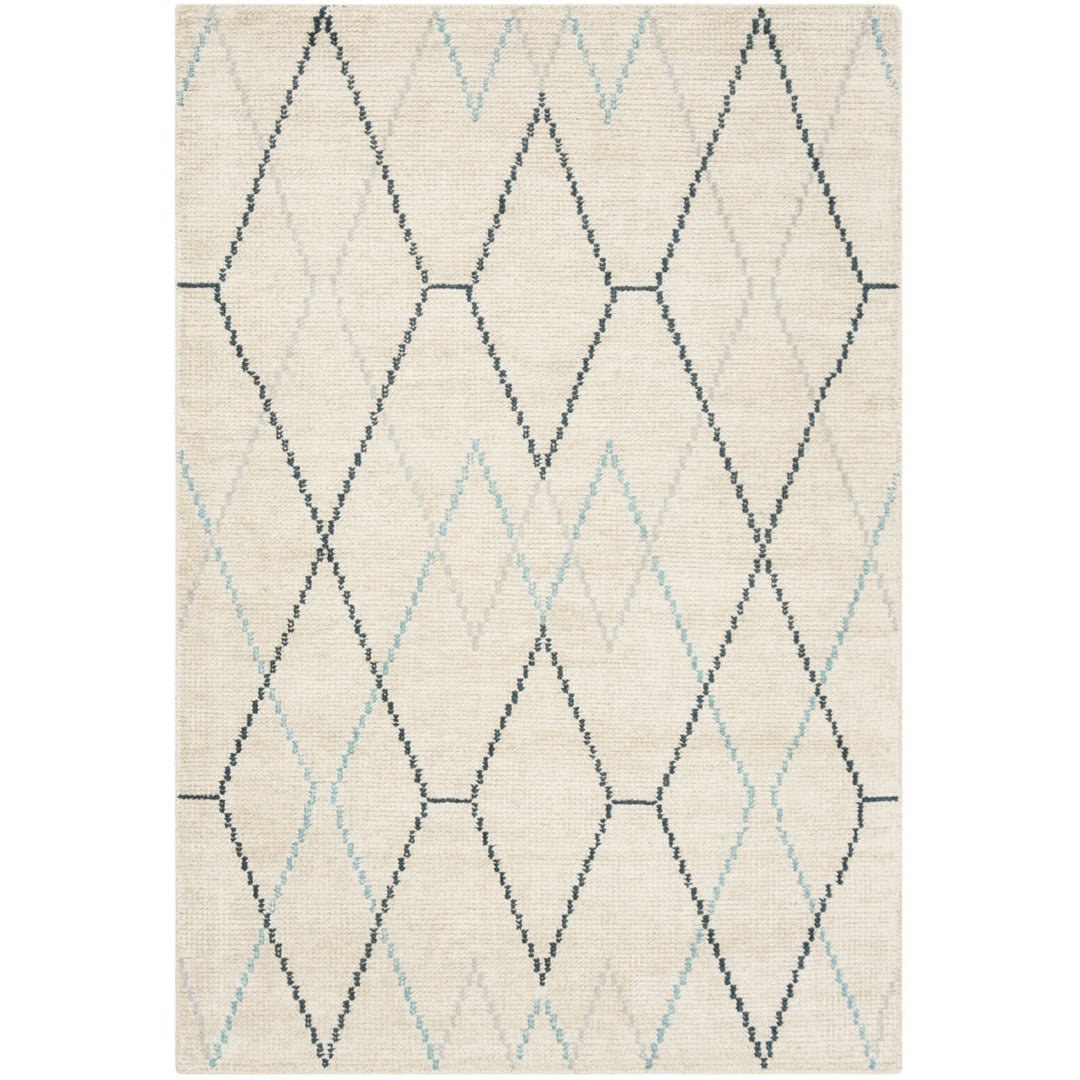 SAFAVIEH Stone Wash STW903A Hand-knotted Ivory /Blue Rug Image 2