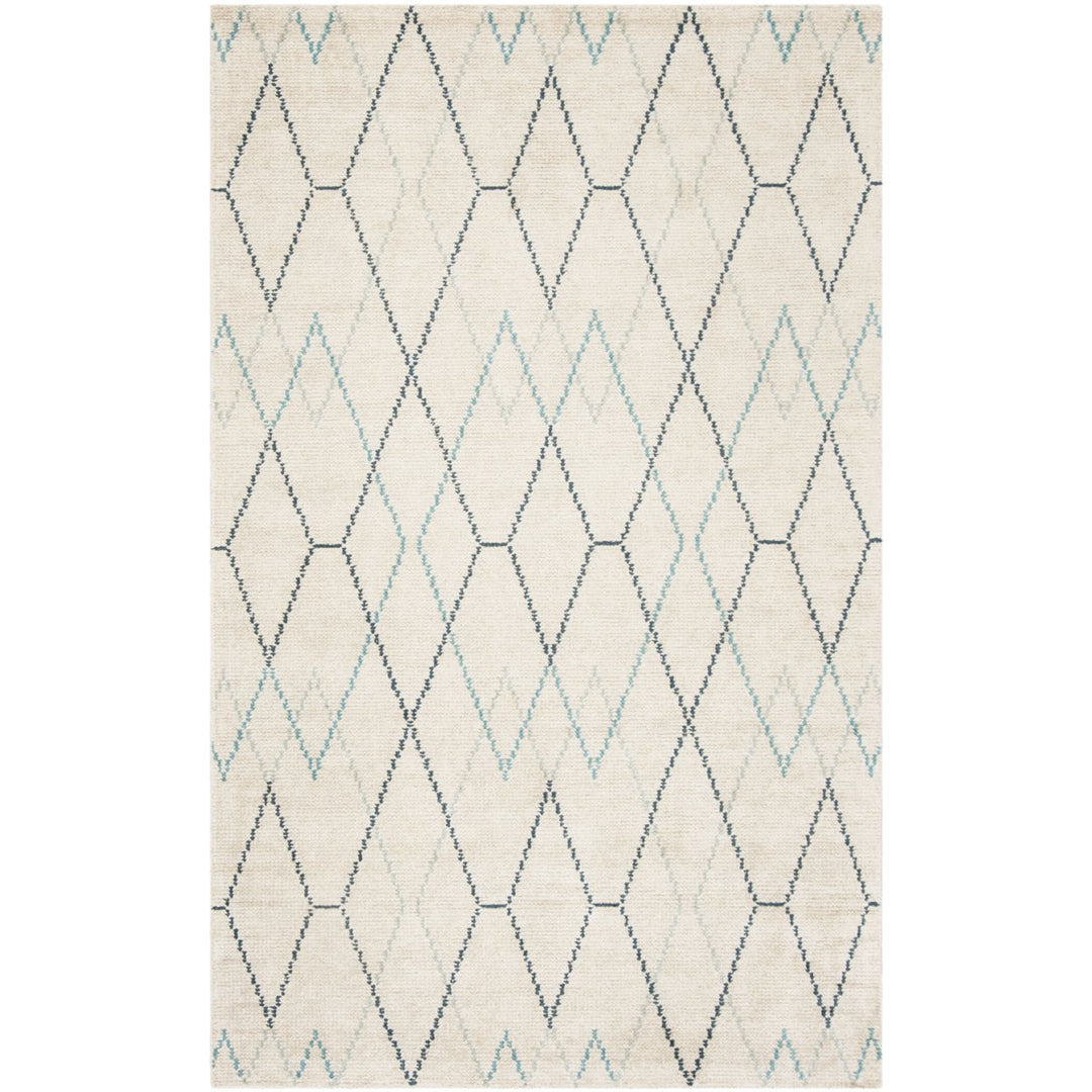 SAFAVIEH Stone Wash STW903A Hand-knotted Ivory /Blue Rug Image 4