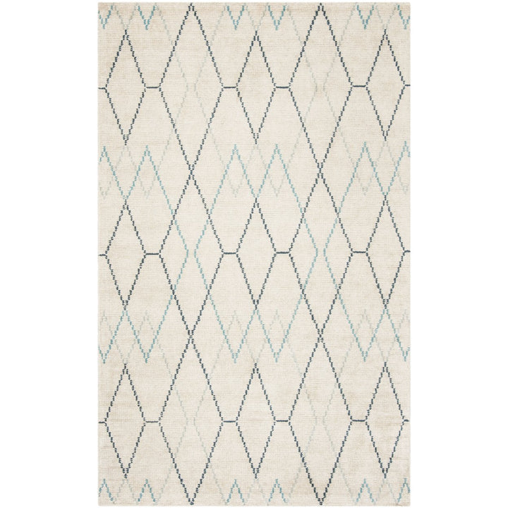 SAFAVIEH Stone Wash STW903A Hand-knotted Ivory /Blue Rug Image 4