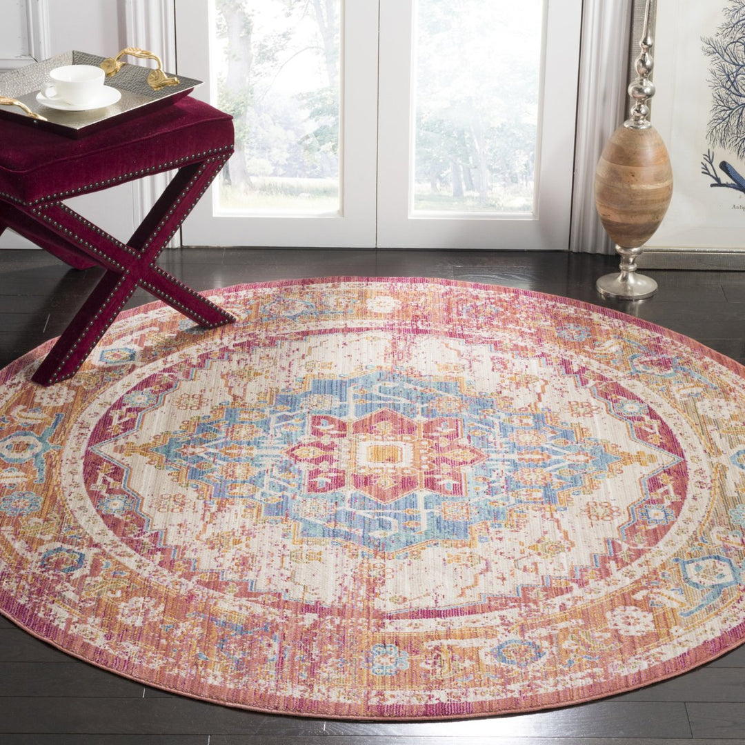 SAFAVIEH Sutton SUT404D Fuchsia / Ivory Rug Image 2