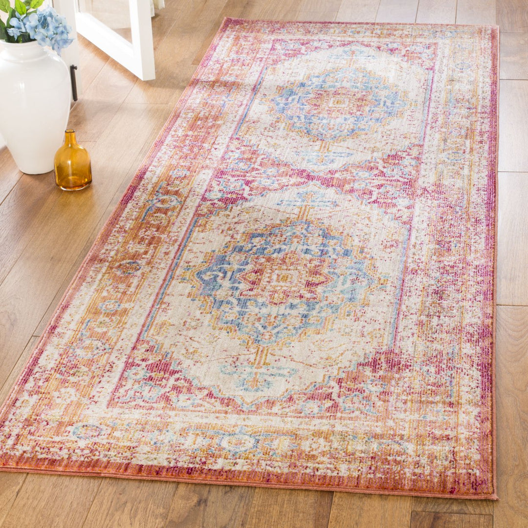 SAFAVIEH Sutton SUT404D Fuchsia / Ivory Rug Image 3