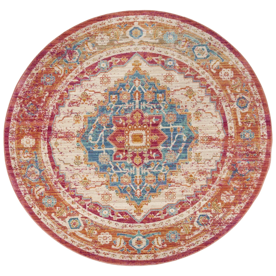 SAFAVIEH Sutton SUT404D Fuchsia / Ivory Rug Image 4