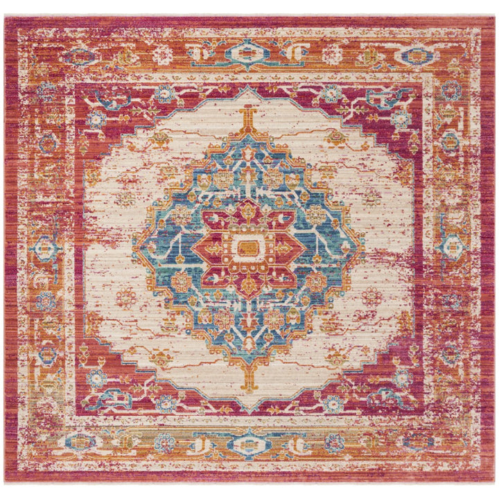 SAFAVIEH Sutton SUT404D Fuchsia / Ivory Rug Image 5