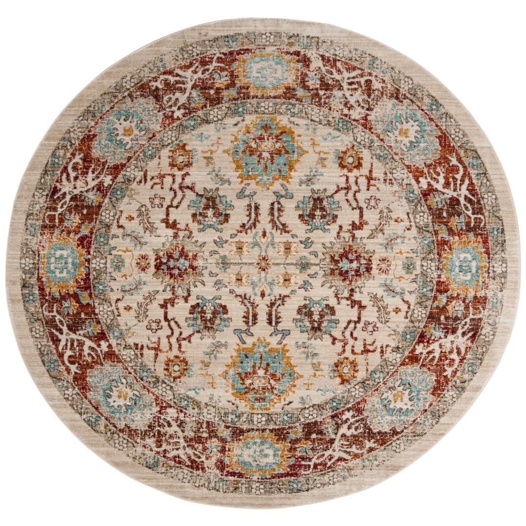 SAFAVIEH Sutton Collection SUT405L Ivory / Brick Rug Image 4