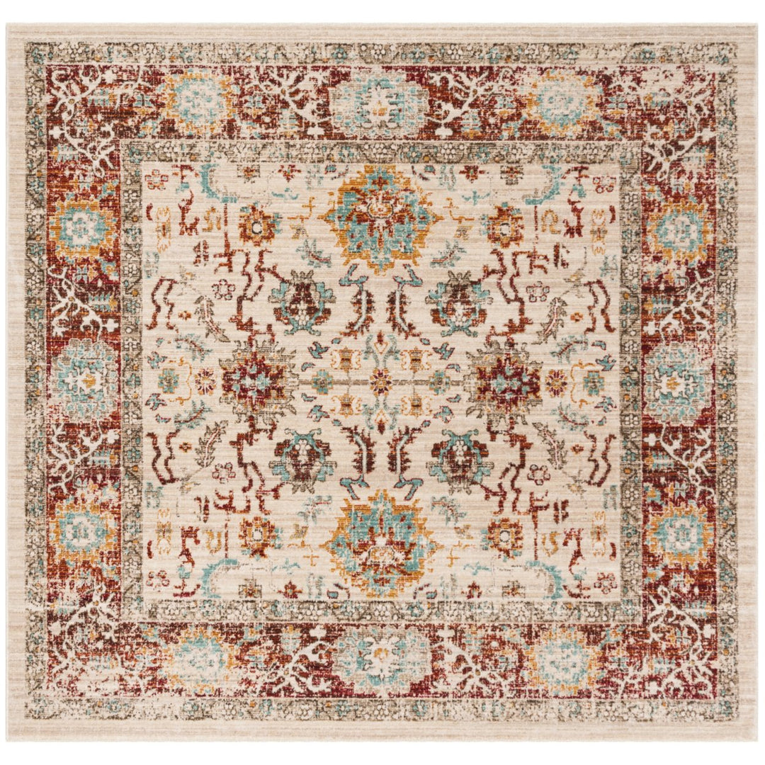 SAFAVIEH Sutton Collection SUT405L Ivory / Brick Rug Image 5