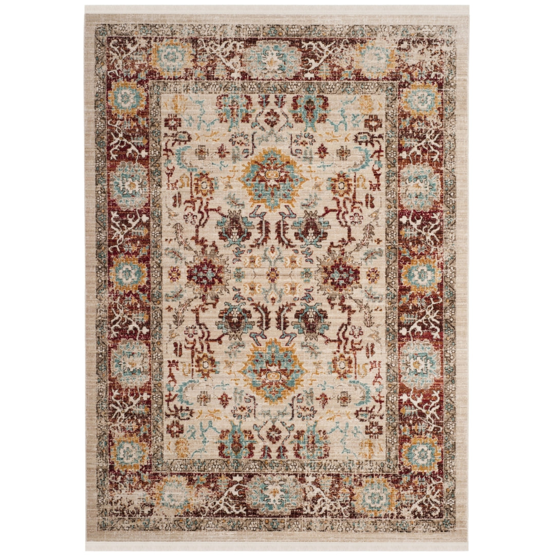 SAFAVIEH Sutton Collection SUT405L Ivory / Brick Rug Image 7