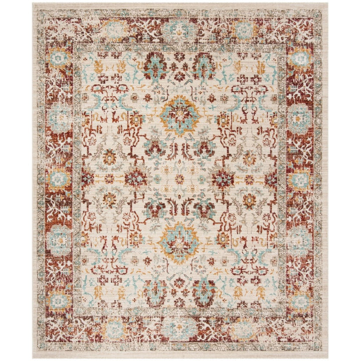 SAFAVIEH Sutton Collection SUT405L Ivory / Brick Rug Image 8