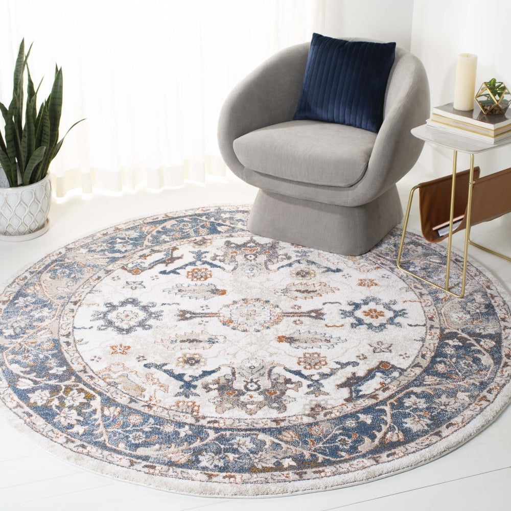 SAFAVIEH Symphony Collection SYH616A Ivory / Navy Rug Image 2