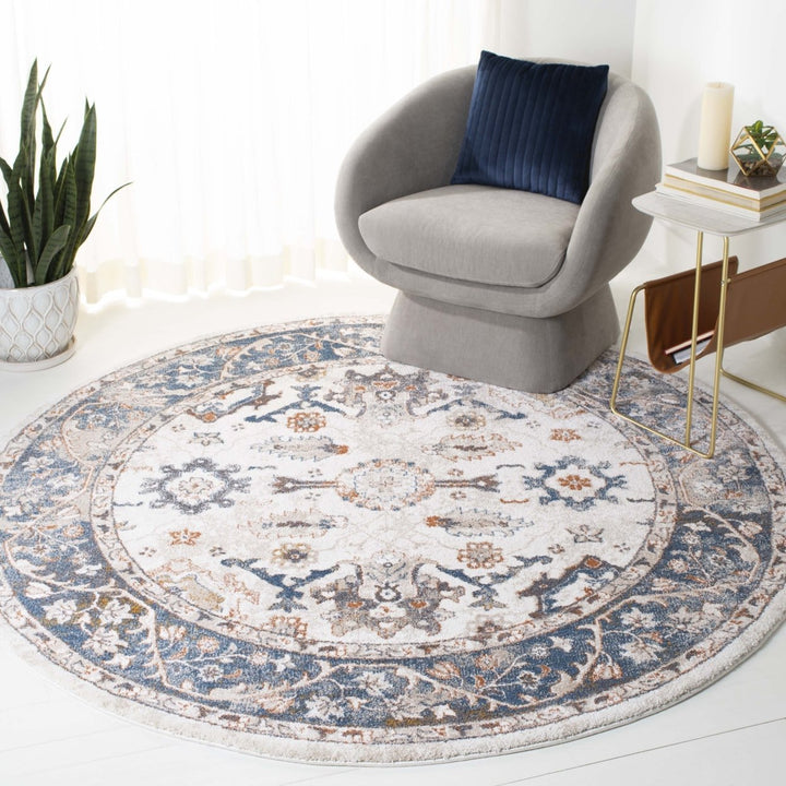 SAFAVIEH Symphony Collection SYH616A Ivory / Navy Rug Image 2