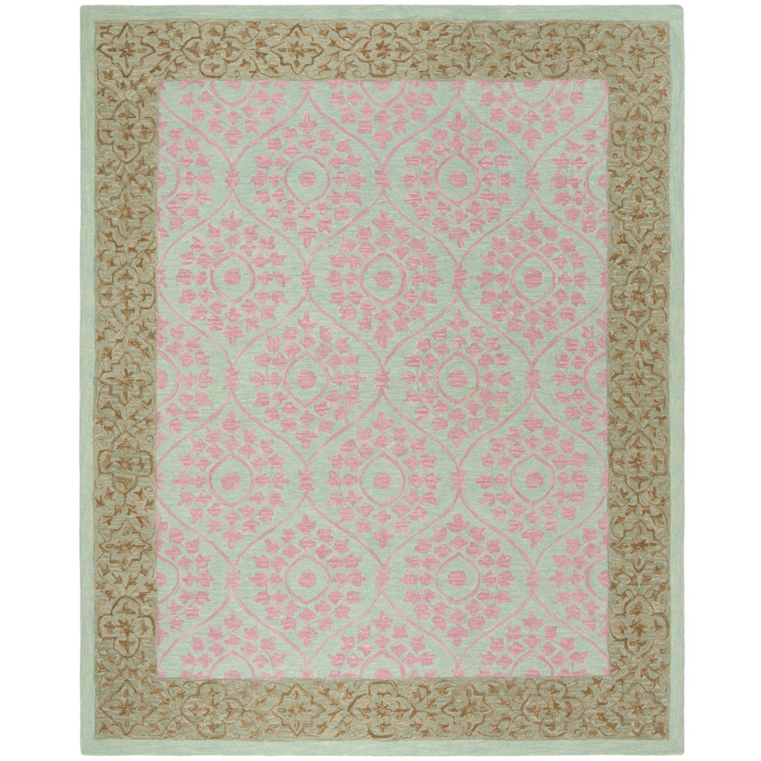 SAFAVIEH Suzani SZN103A Hand-hooked Taupe / Pink Rug Image 1