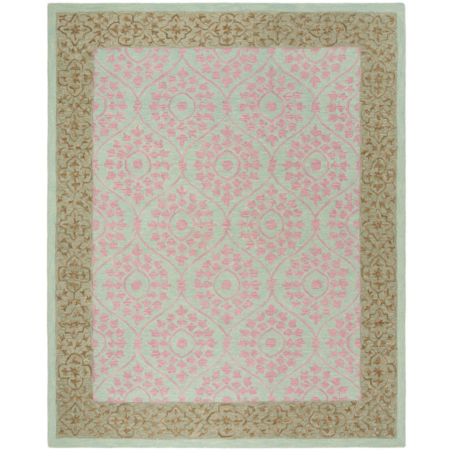 SAFAVIEH Suzani SZN103A Hand-hooked Taupe / Pink Rug Image 1