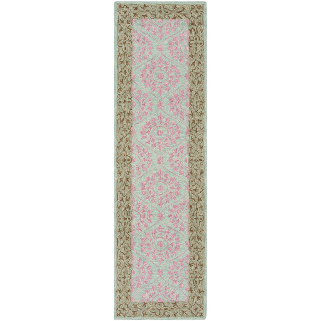 SAFAVIEH Suzani SZN103A Hand-hooked Taupe / Pink Rug Image 5