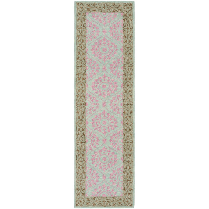 SAFAVIEH Suzani SZN103A Hand-hooked Taupe / Pink Rug Image 5