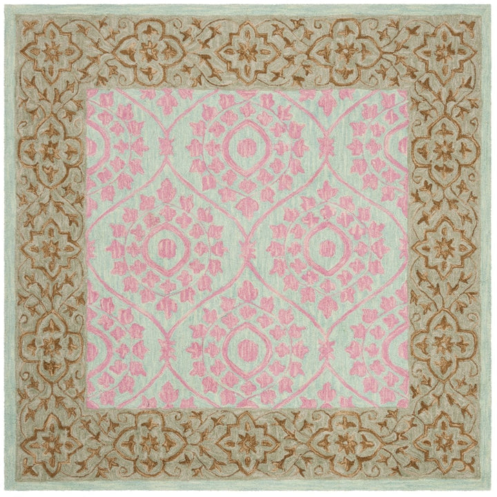 SAFAVIEH Suzani SZN103A Hand-hooked Taupe / Pink Rug Image 6