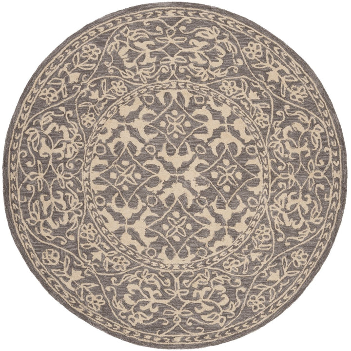 SAFAVIEH Suzani SZN101A Hand-hooked Grey / Beige Rug Image 1