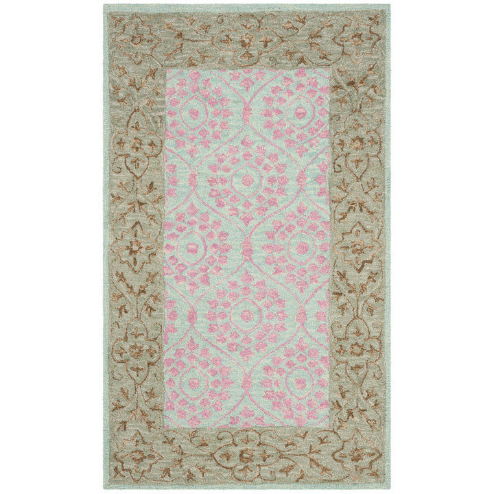 SAFAVIEH Suzani SZN103A Hand-hooked Taupe / Pink Rug Image 8