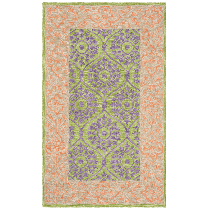 SAFAVIEH Suzani SZN102A Hand-hooked Green / Violet Rug Image 9