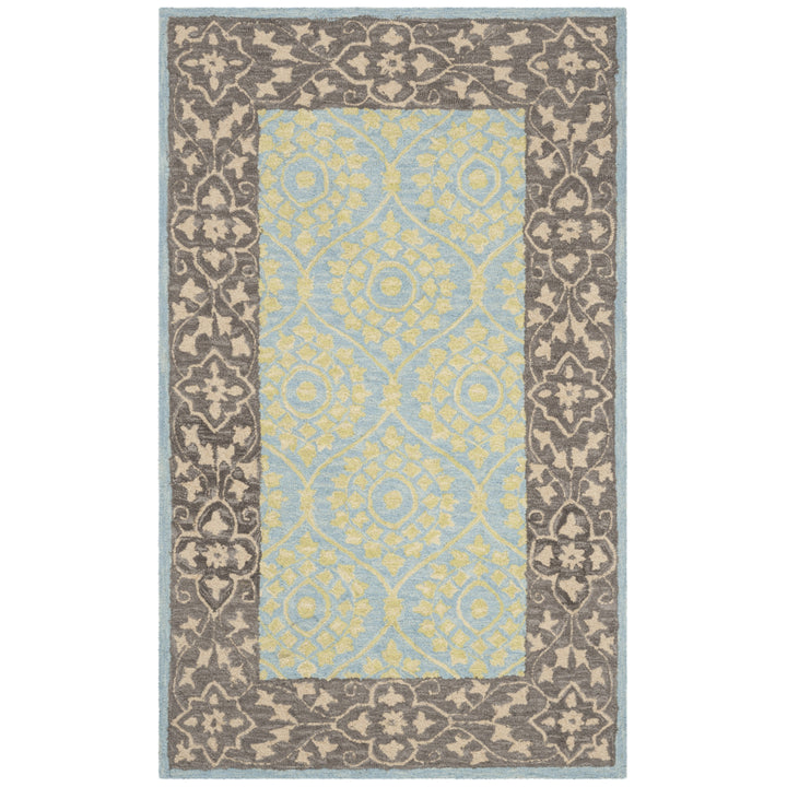 SAFAVIEH Suzani SZN103A Hand-hooked Taupe / Pink Rug Image 9