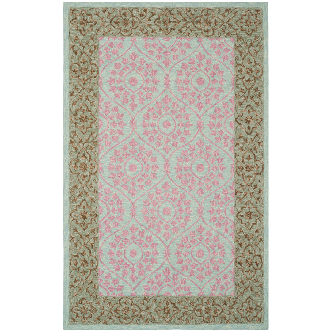 SAFAVIEH Suzani SZN103A Hand-hooked Taupe / Pink Rug Image 10